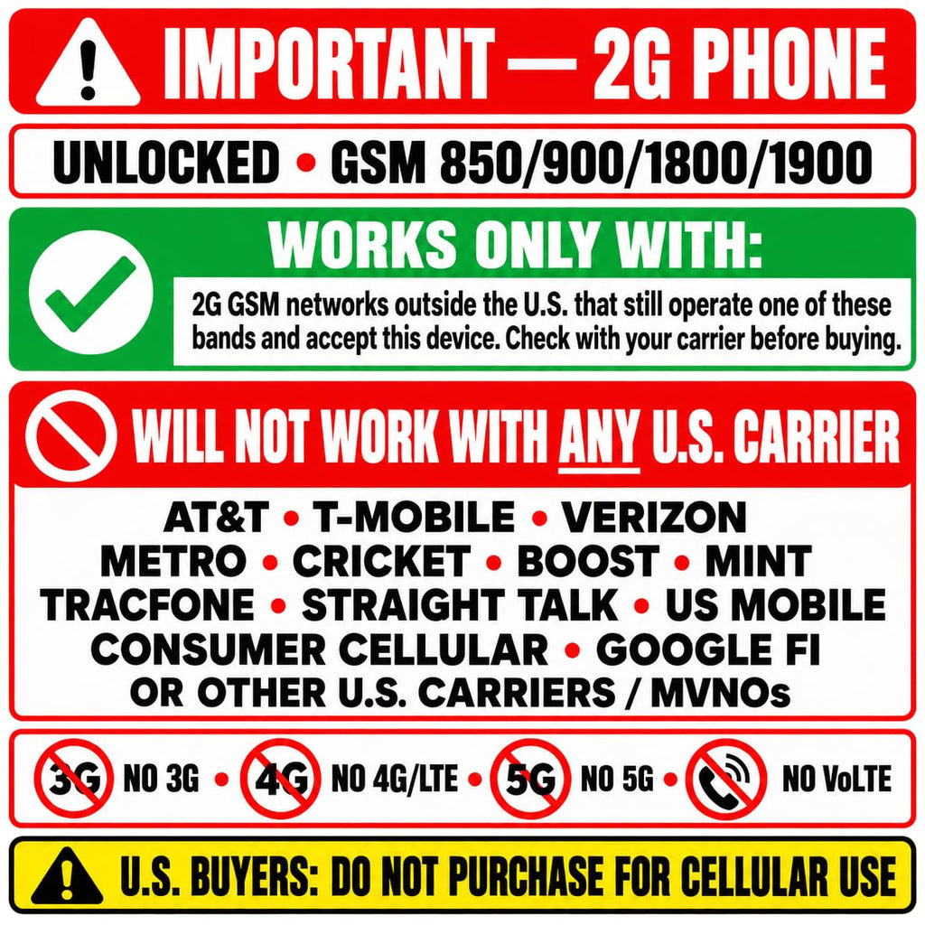 Unlocked GSM Feature Phone with Built-in Flashlight U9096