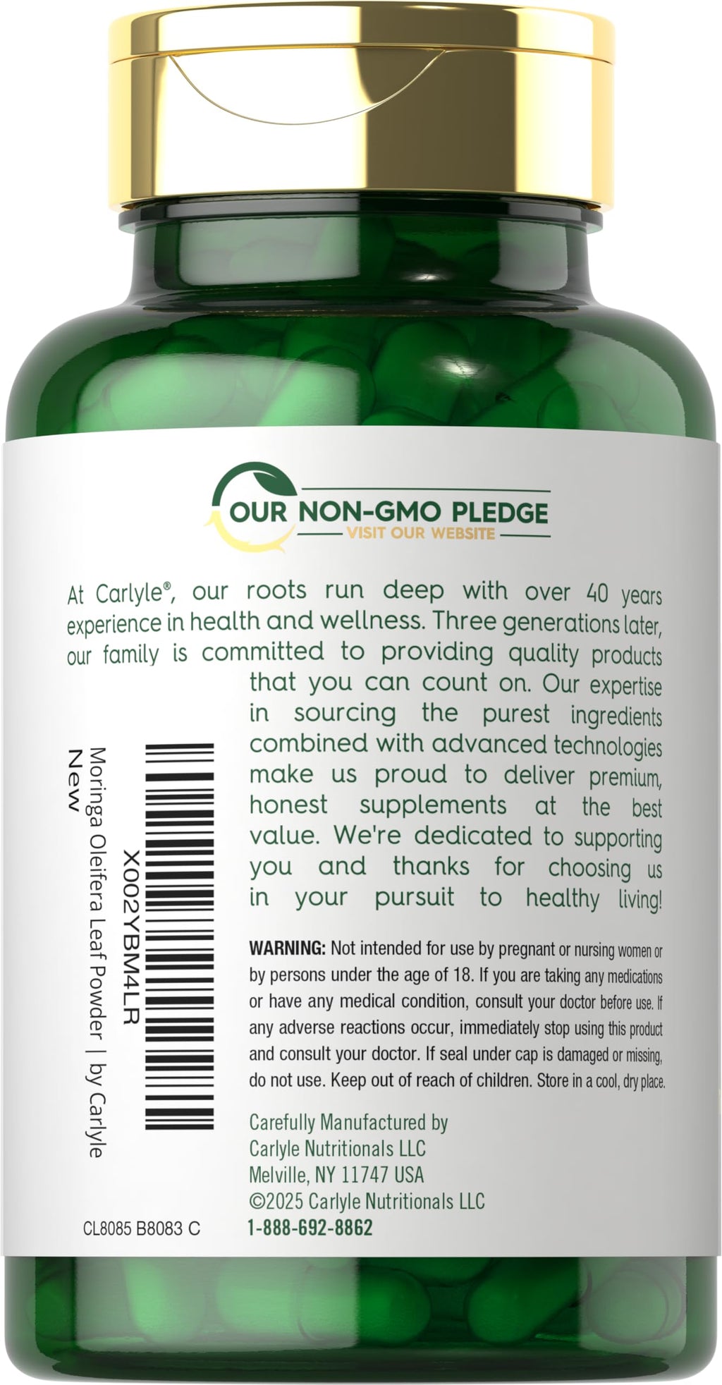 Moringa Oleifera Supplement 180 Capsules R138103