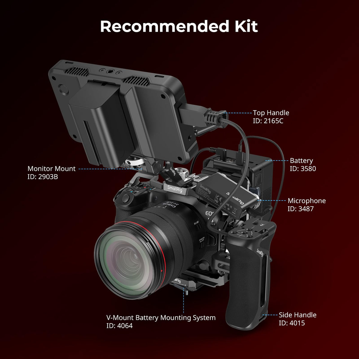 Aluminum Alloy Camera Video Cage with Cold Shoe Mount F396