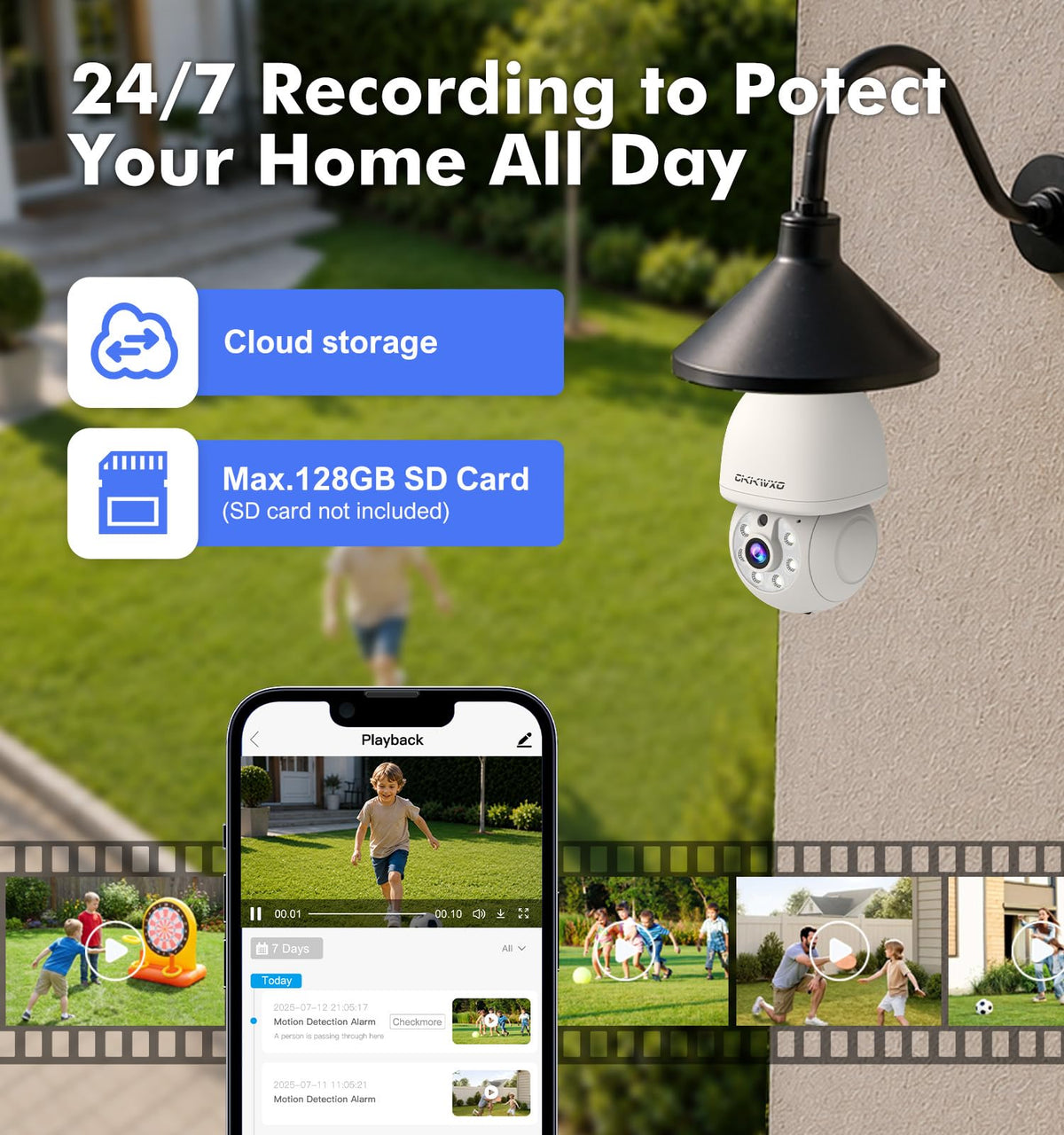 2K Light Bulb Security Camera, 5G/2.4G WiFi, 2 Pack A263864