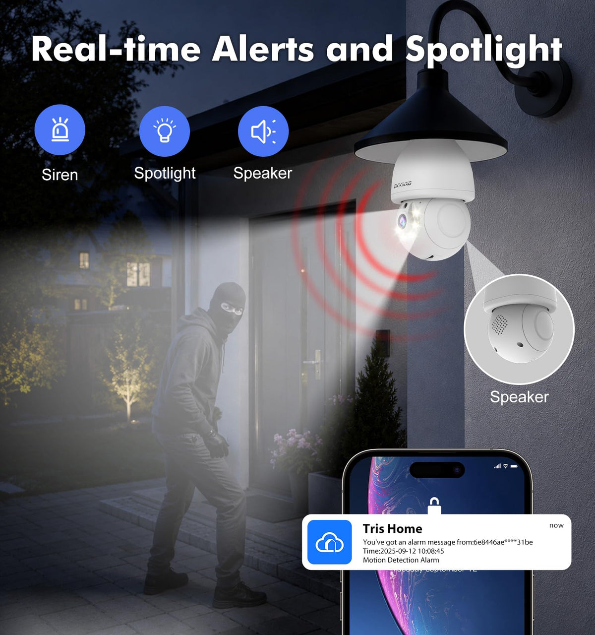 2K Light Bulb Security Camera, 5G/2.4G WiFi, 2 Pack A263864