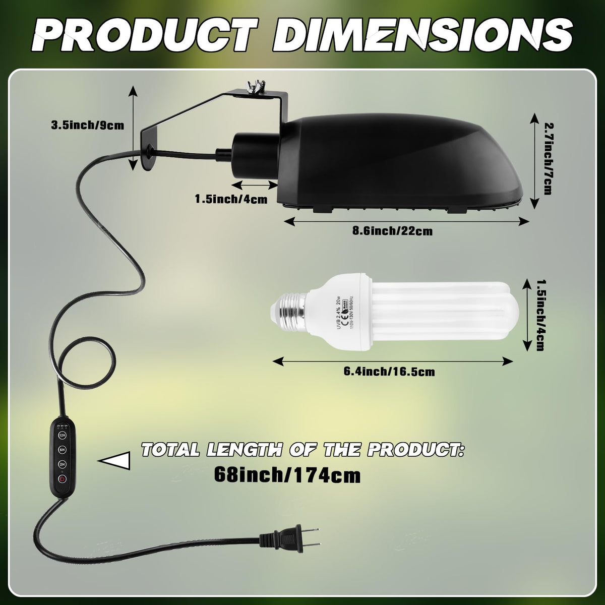 Bird Cage Light Fixture Combo Kit with Adjustable Timer U2405