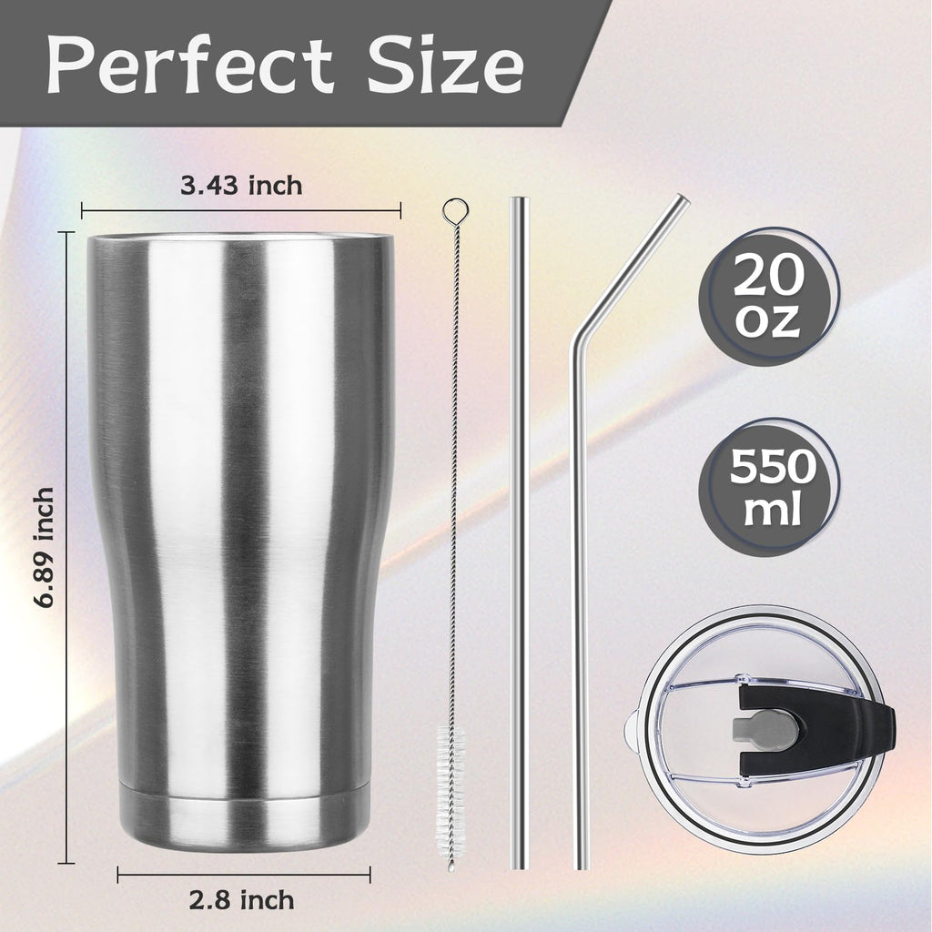 20oz Insulated Tumbler with Lid Straw M528