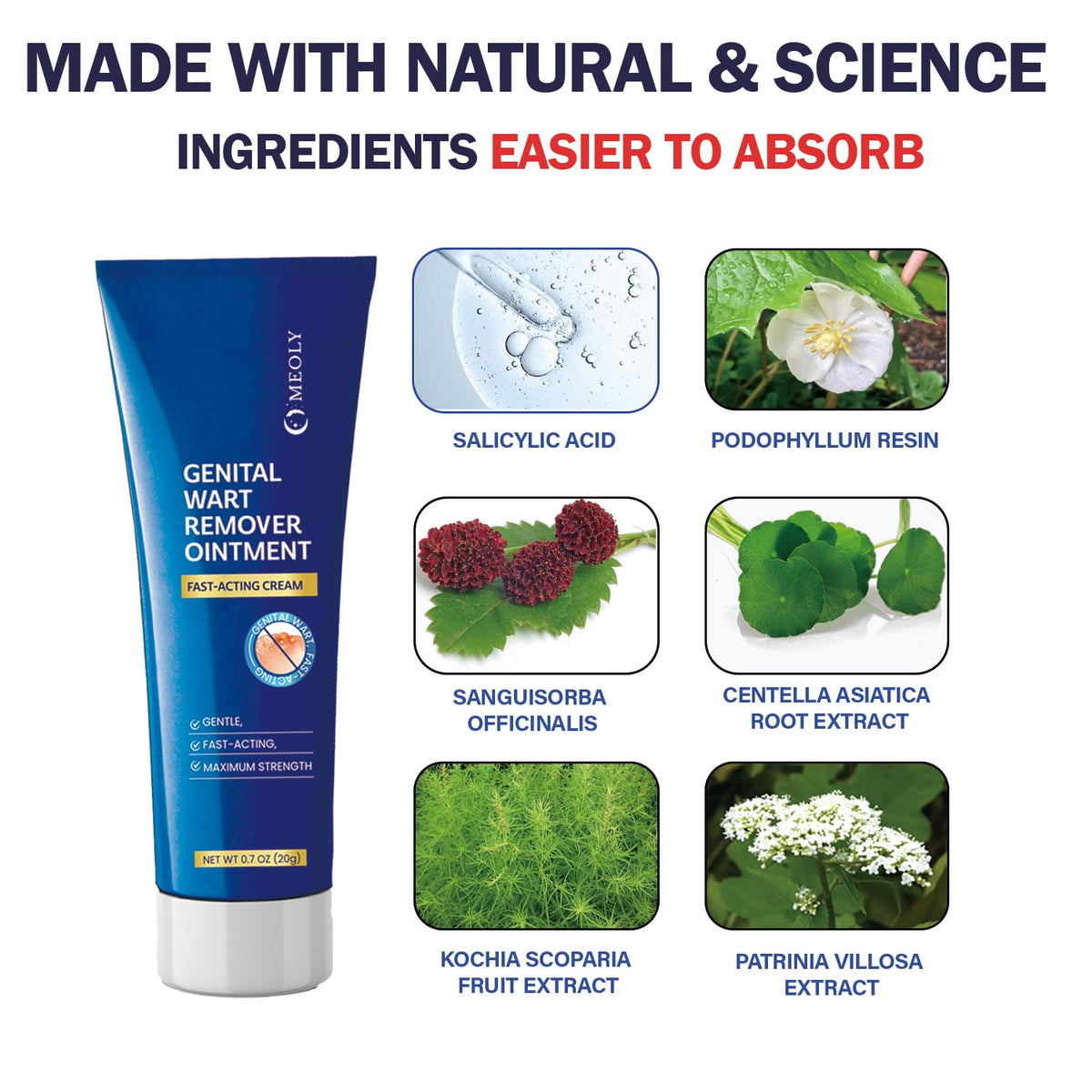 Genital Wart Remover Cream 0.7 oz B2808