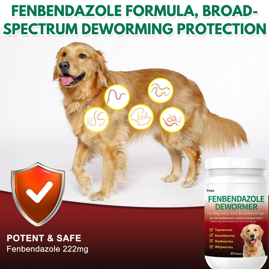 Fenbendazole Dog Dewormer 25 Chews S4850