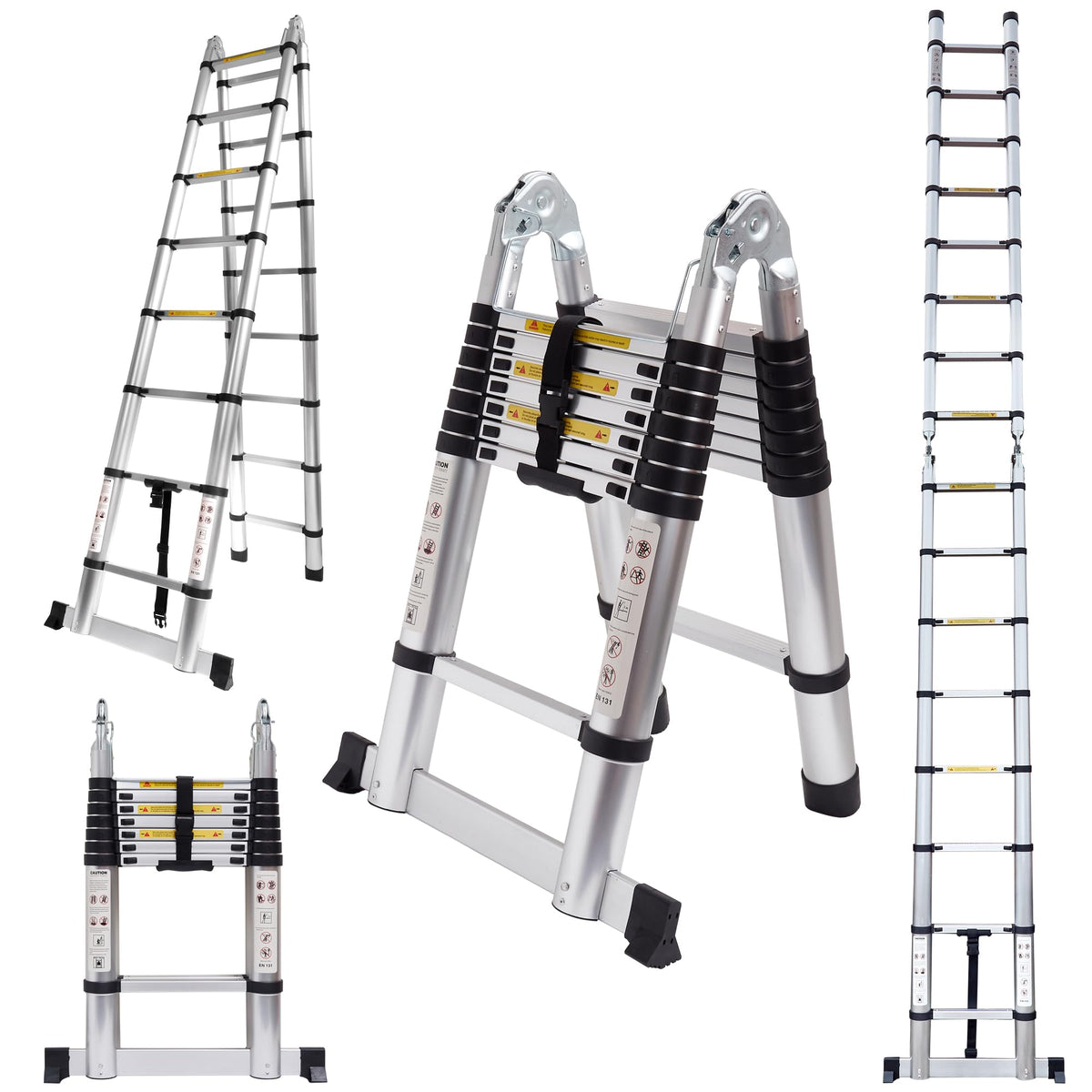 16.5FT Telescoping Ladder with Stabilizer Bar V752996