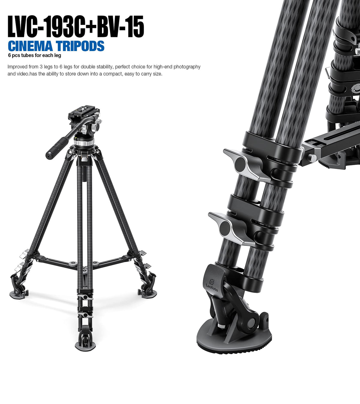 Carbon Fiber Twin Leg Video Tripod C2687