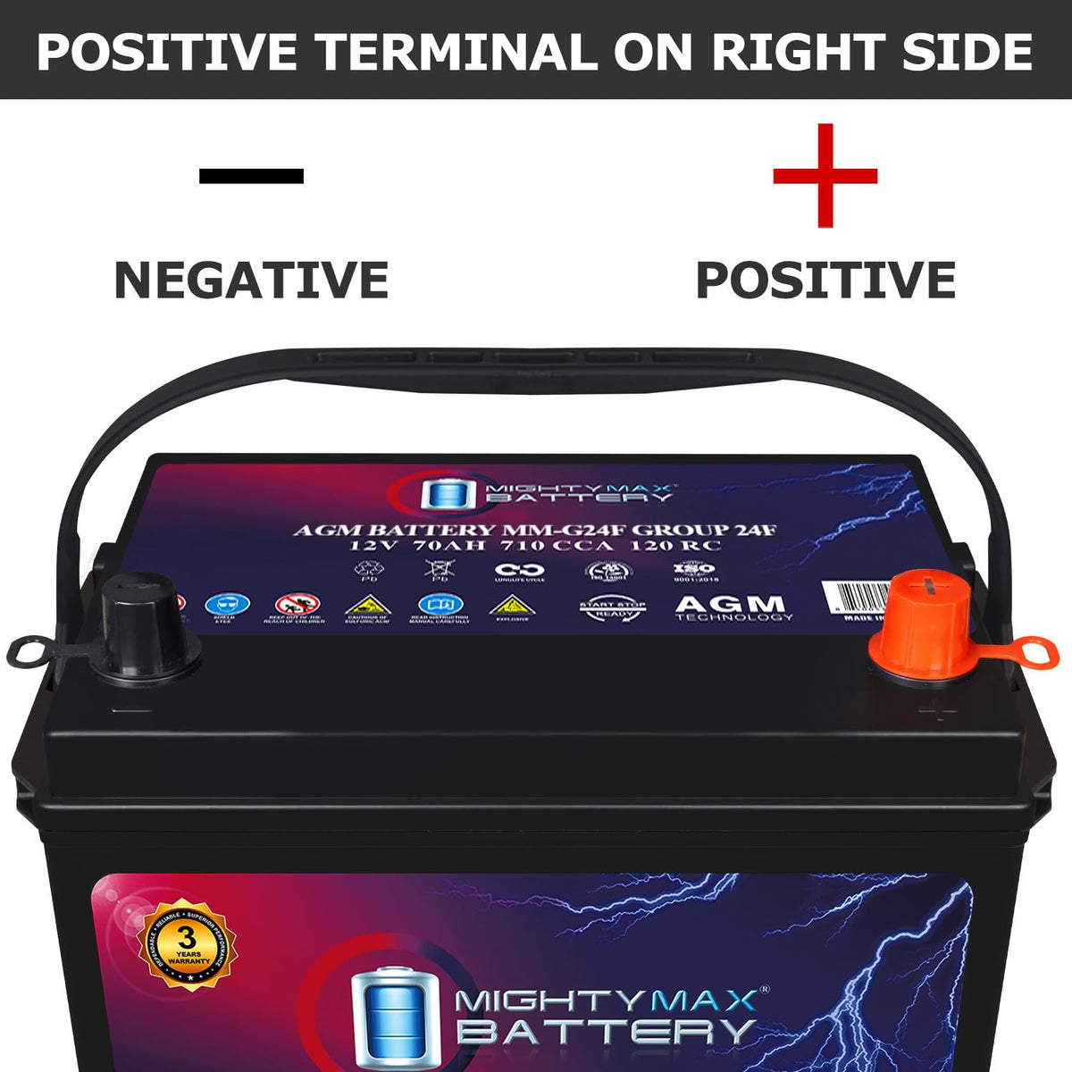 12V 70Ah AGM Replacement Battery H797375
