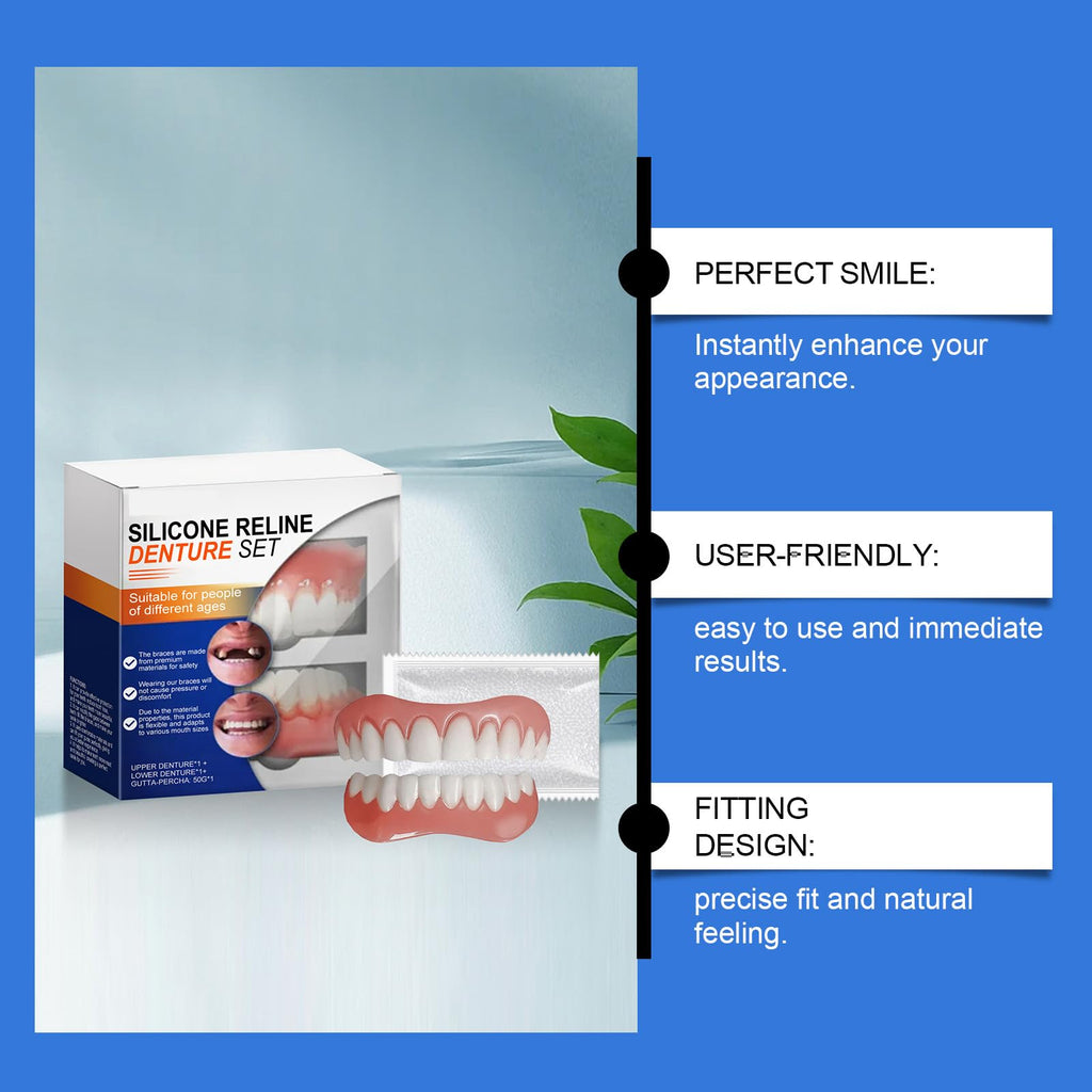 Full Denture Set Silicone Reline Kit 1 Ounce E121955