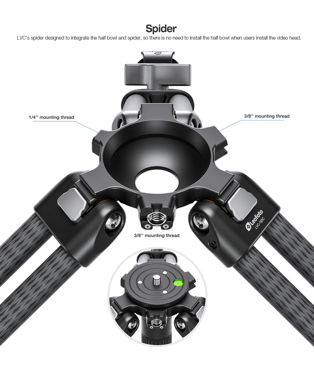 Carbon Fiber Twin Leg Video Tripod C2687