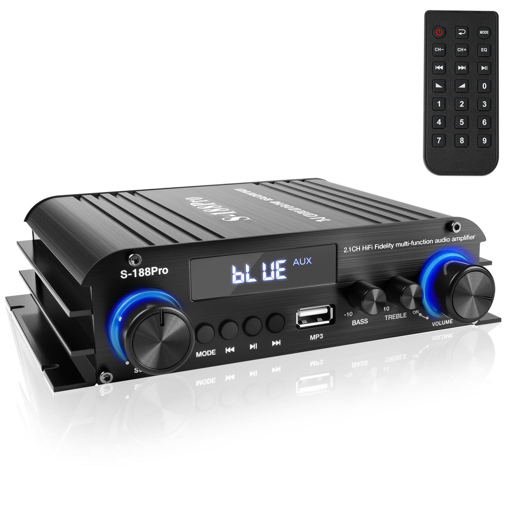 2.1 Channel Stereo Audio Amplifier Bluetooth 5.0 with Remote X100