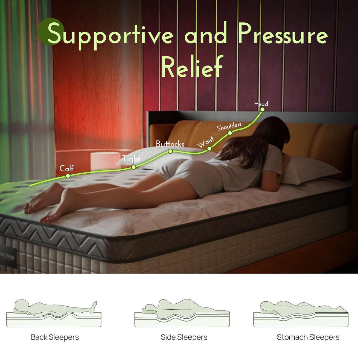 12 Inch Full Size Memory Foam Hybrid Mattress K8470