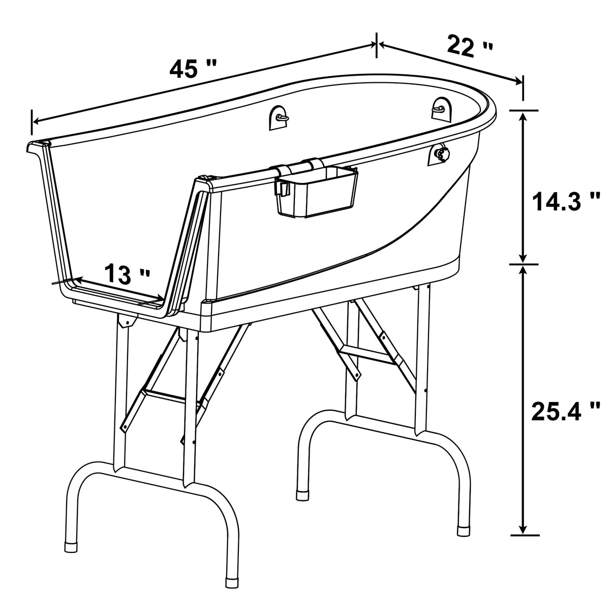 45" Pet Grooming Bathtub Dog Wash Station T71384