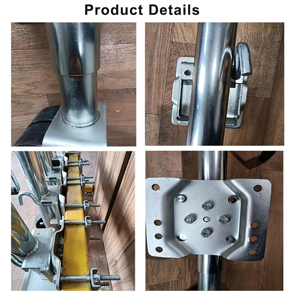 Heavy Duty Boat Trailer Jack with Dual Wheels, 2000lb Capacity, Side-Wind Crank, Swivel Design, Frosted Black Finish Z99418