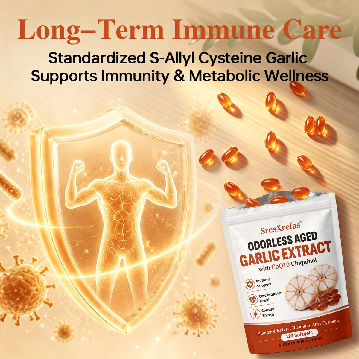 Aged Garlic Extract with CoQ10 Ubiquinol Softgels S852
