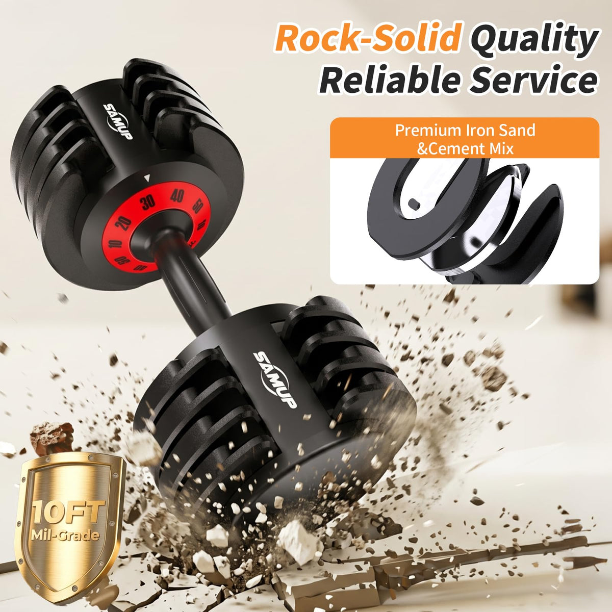 Adjustable Dumbbell Set of 2 with Storage Box K718