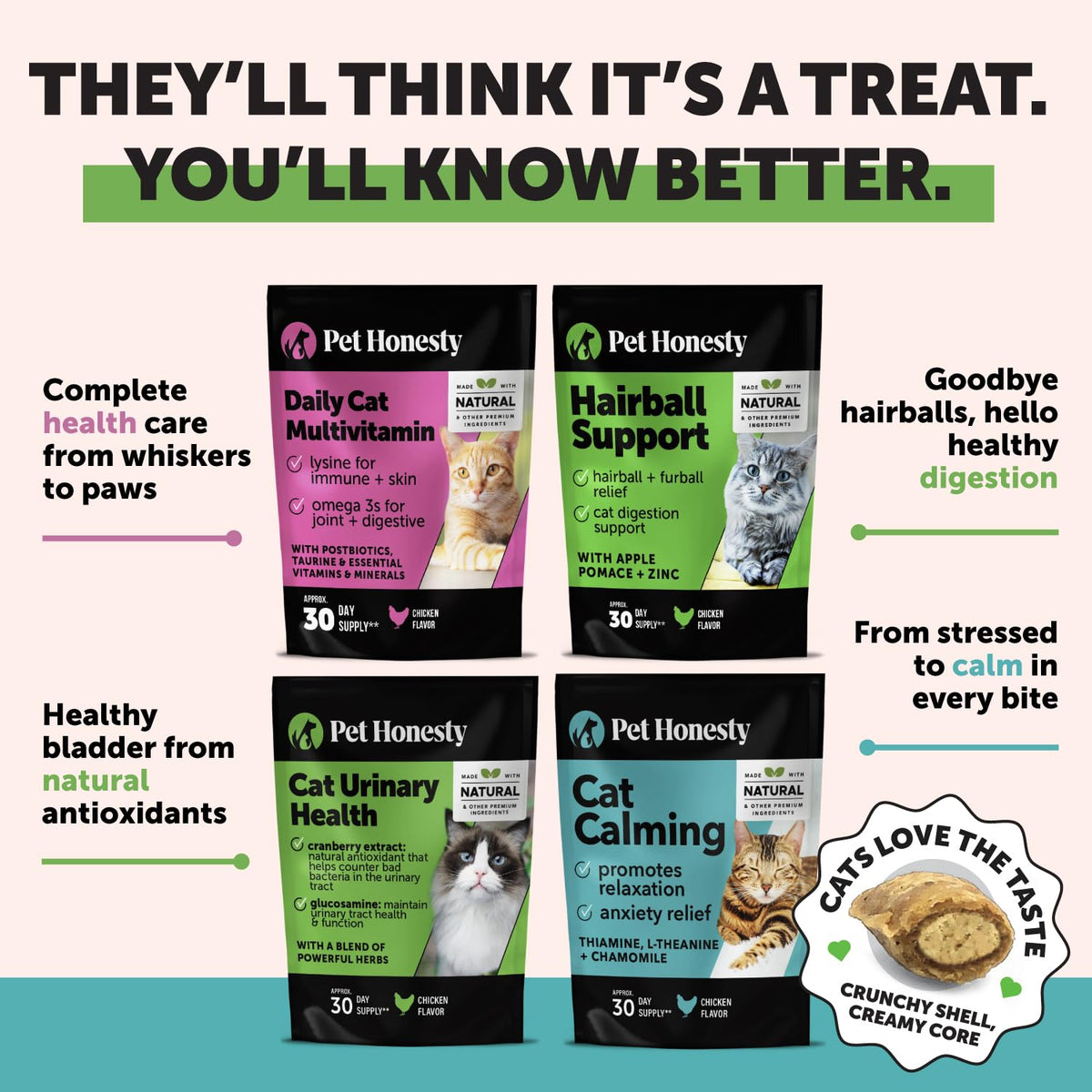 Chicken Cat Hairball Remedy Chews F55853