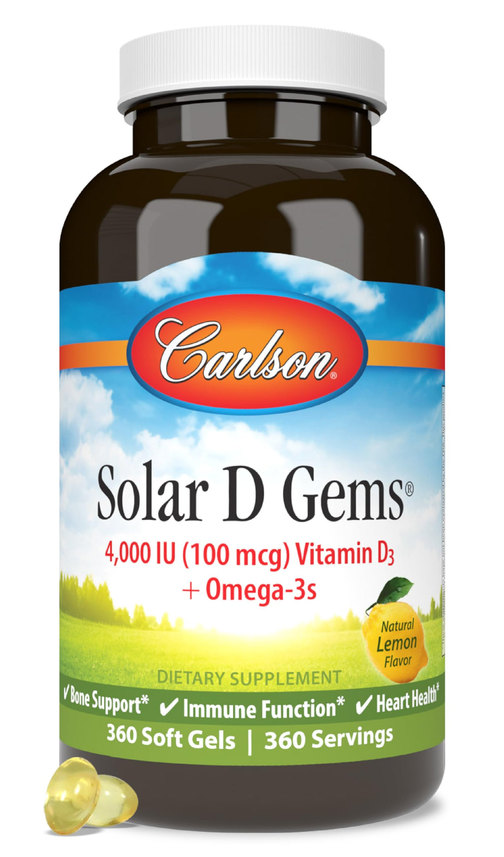 Vitamin D3 4000 IU 360 Softgels F41815