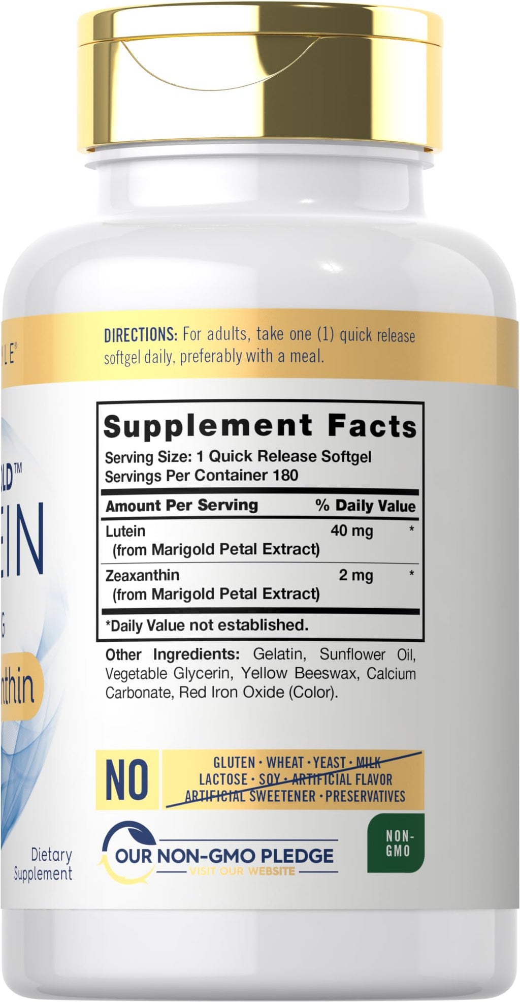 Lutein and Zeaxanthin 40mg 180 Softgels S698181