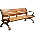 70" Aluminum Alloy Outdoor Bench with Armrest O66035