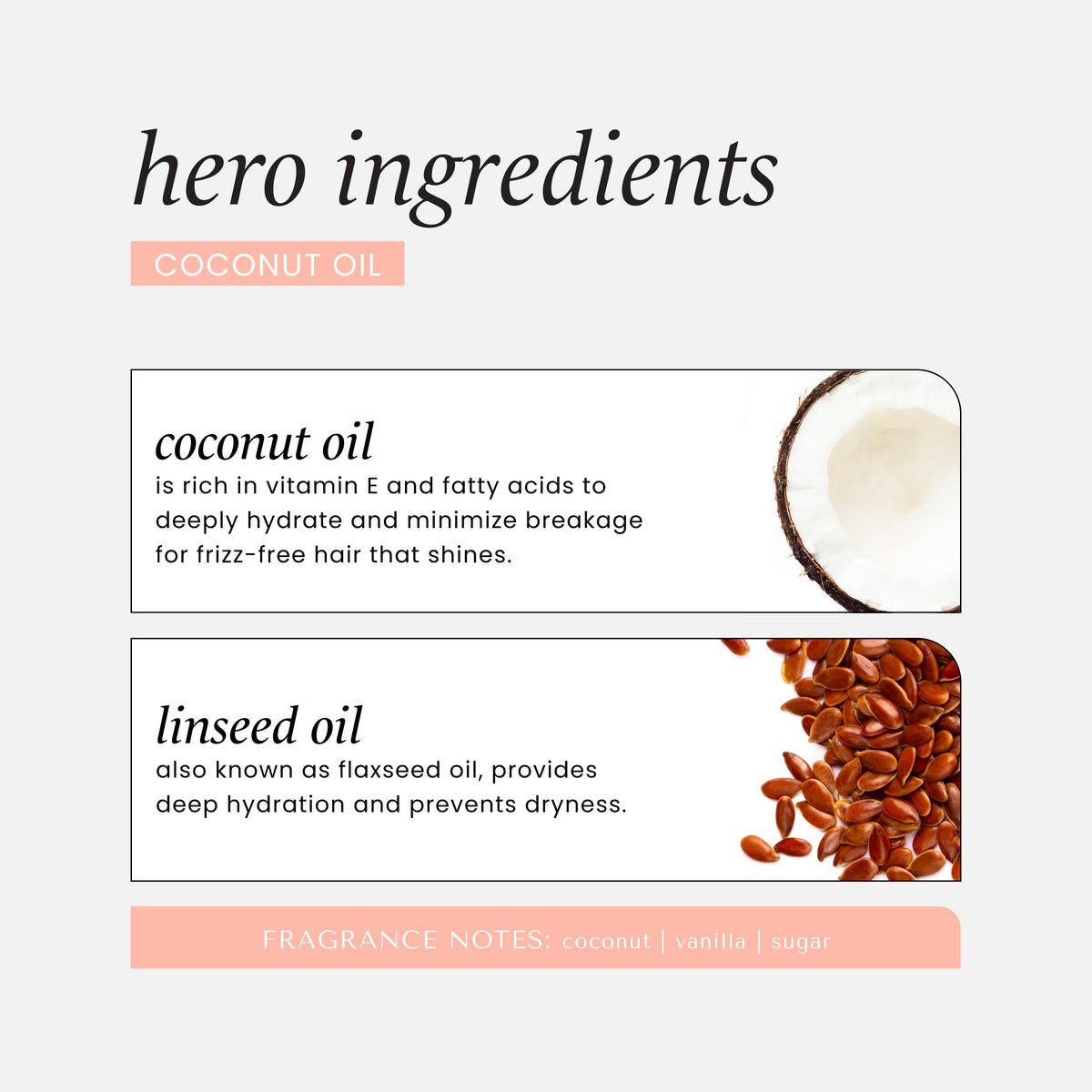 Coconut Nourishing Shampoo + Conditioner Set Sulfate-Free 12oz each E40062