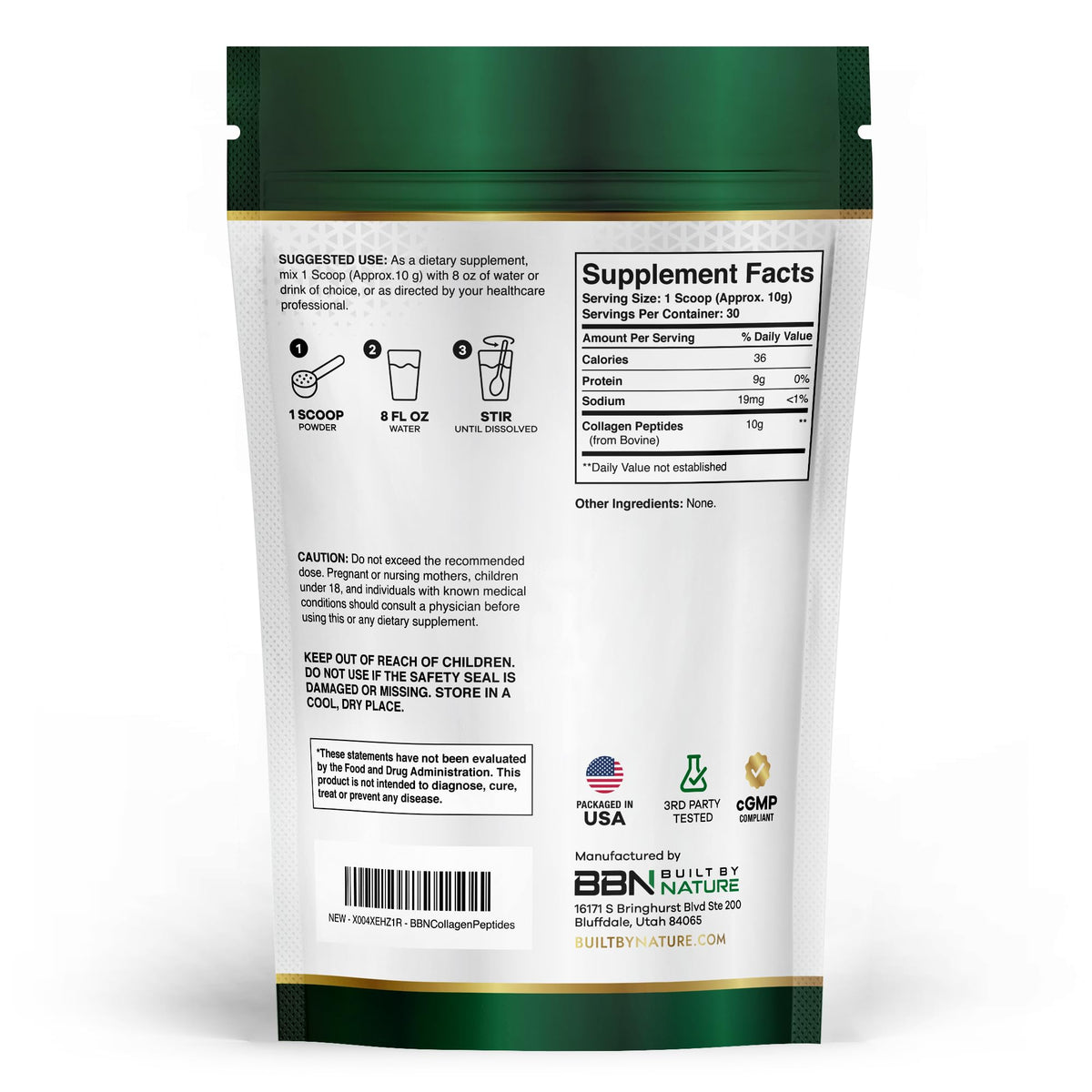 Collagen Peptides Powder Unflavored 10.58 oz O156705