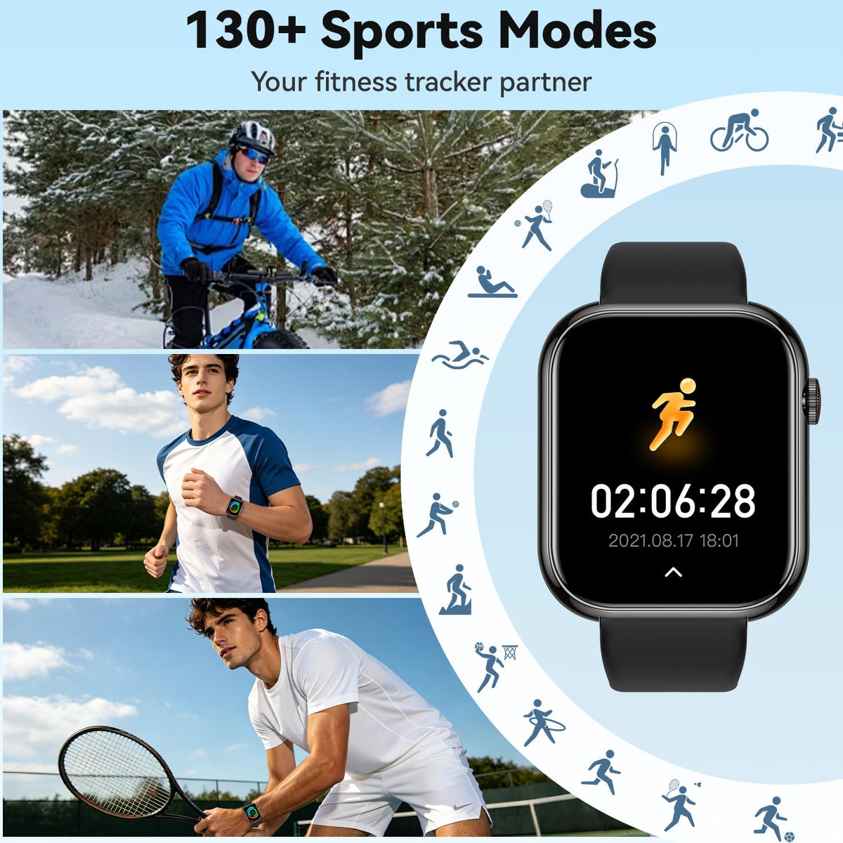 1.85" HD Touchscreen IP68 Waterproof Smart Watch R273895
