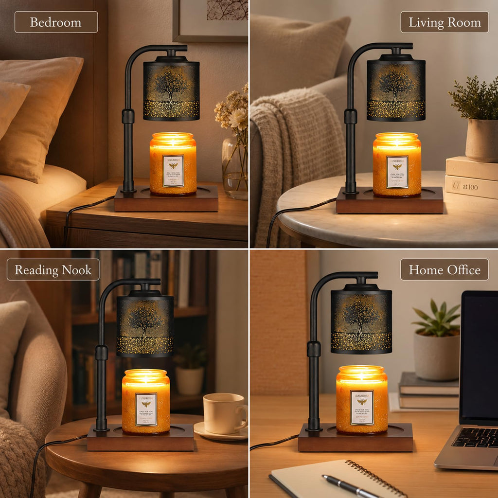 Electric Candle Warmer Lamp Adjustable Height Dimmable E349084