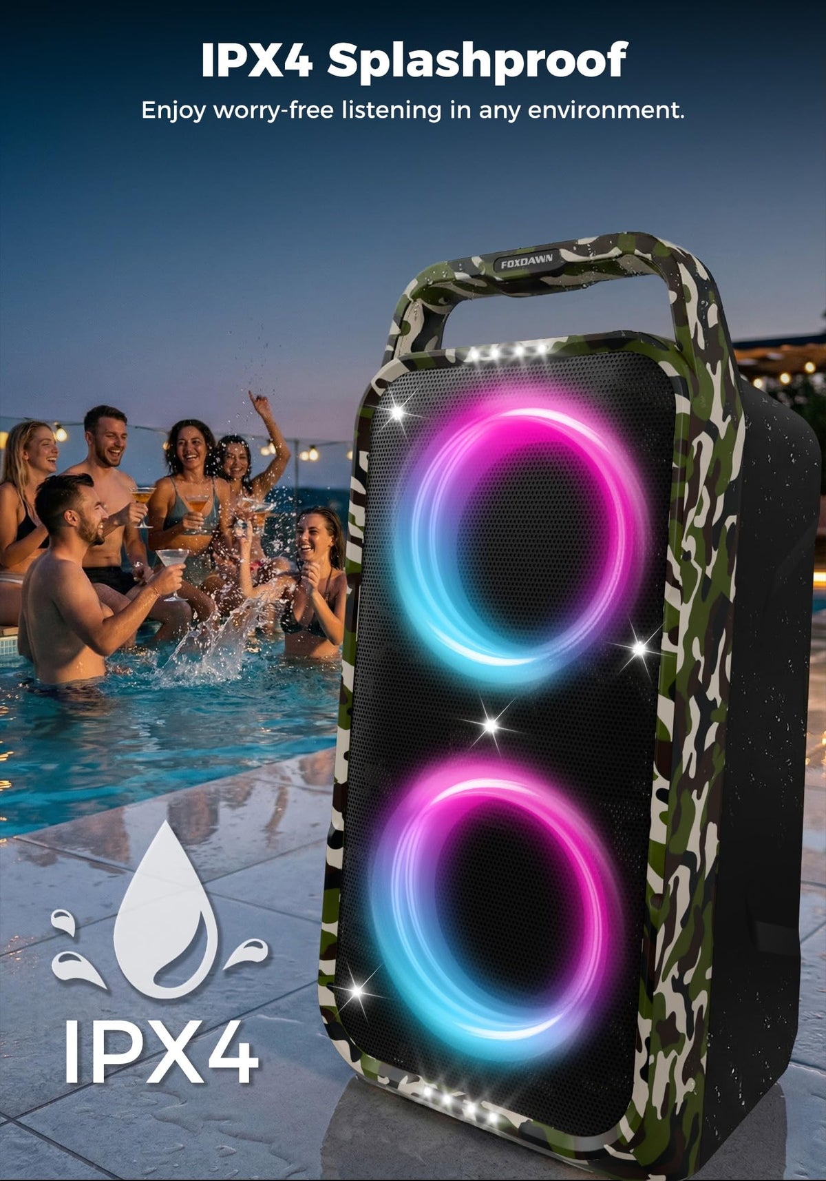 Portable Bluetooth Speaker 240W Loud Bass 15 Hours Battery D84061