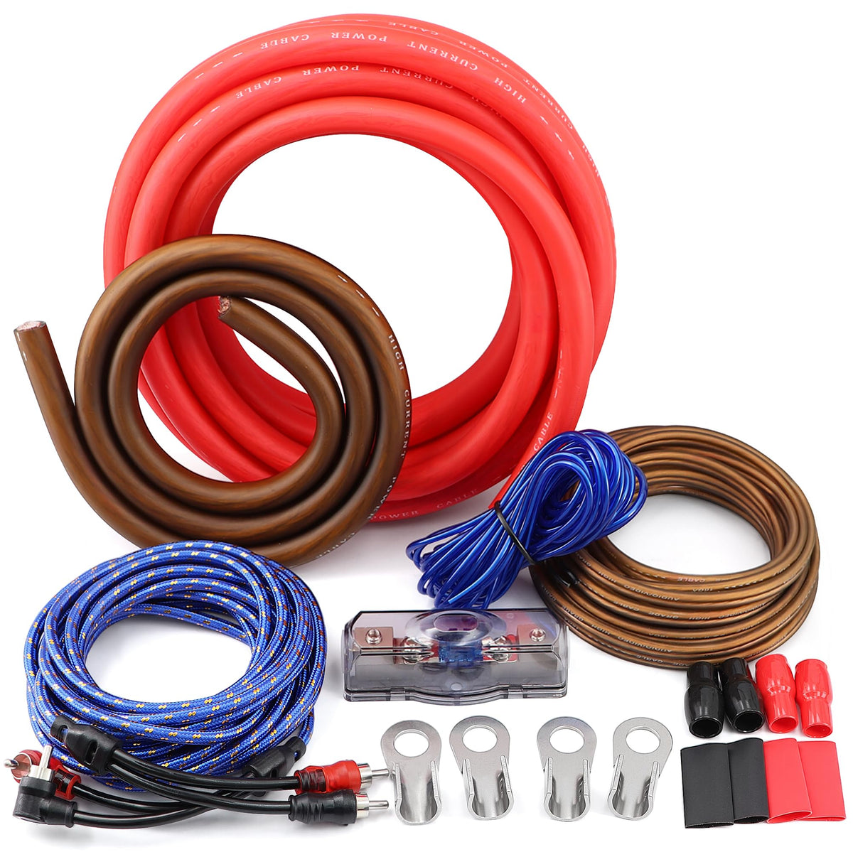 0 Gauge Amp Wiring Kit, 3000 Watt Car Amplifier Installation Wiring Kit J570