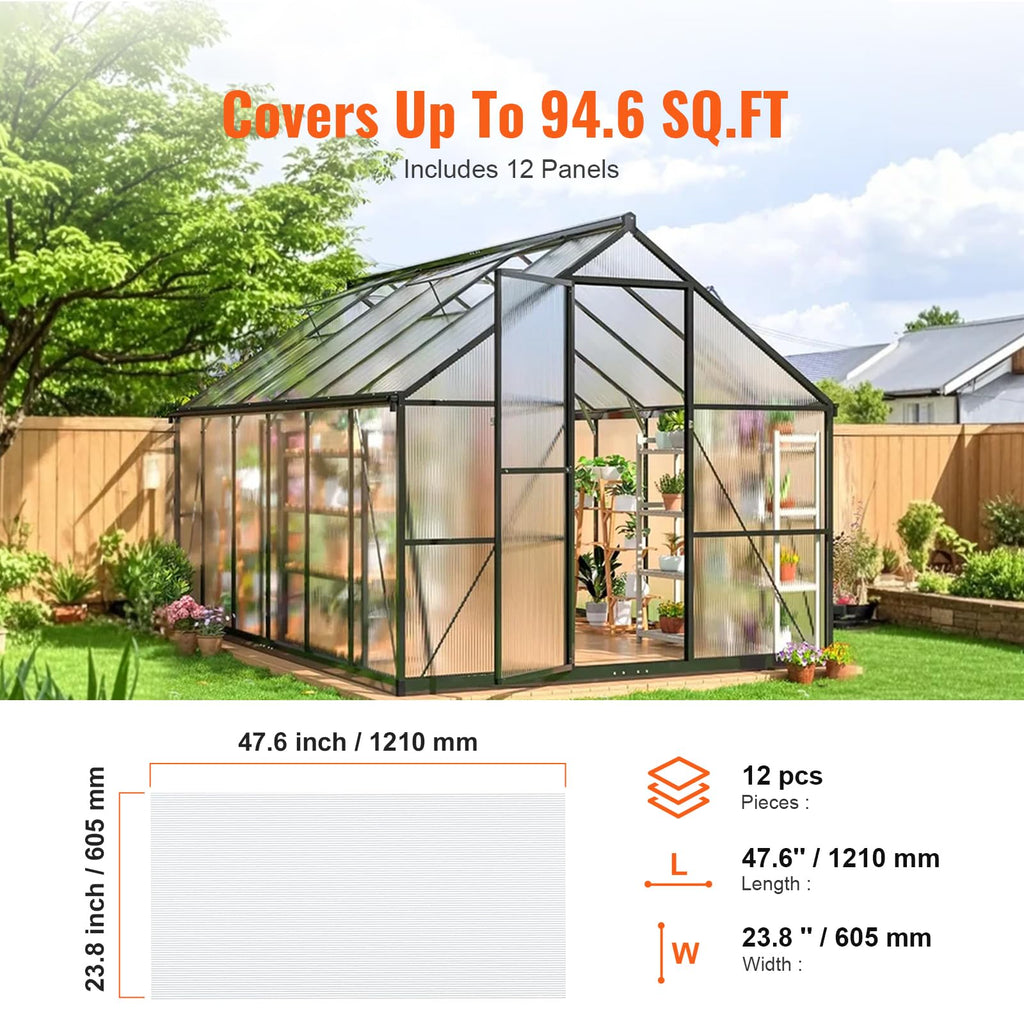 12 Pack Polycarbonate Greenhouse Panels L566490