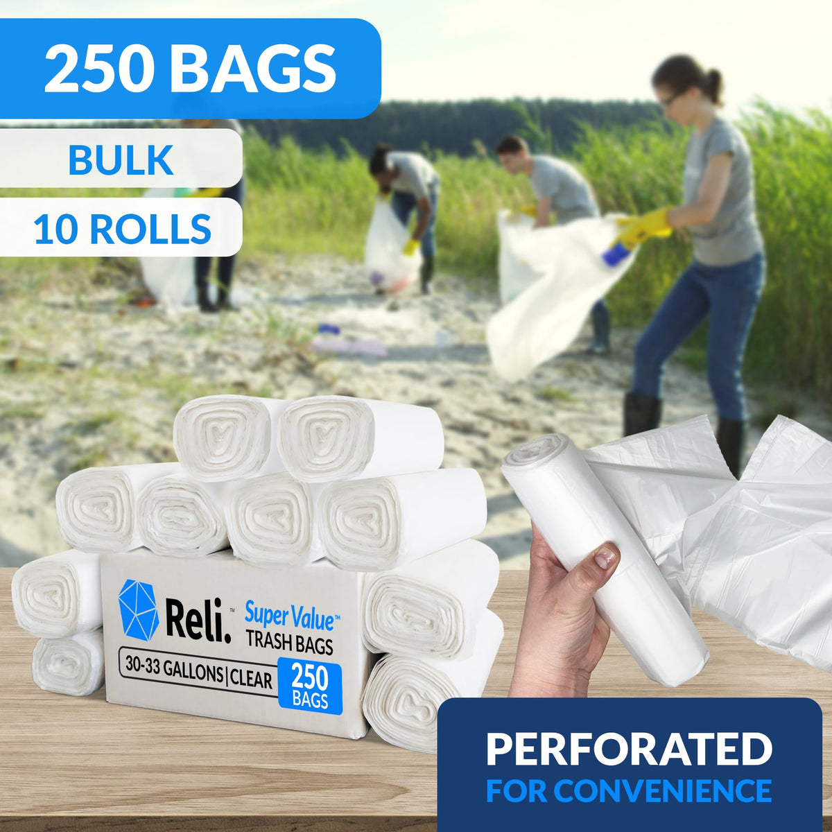 30-33 Gallon Heavy Duty Trash Bags W431496