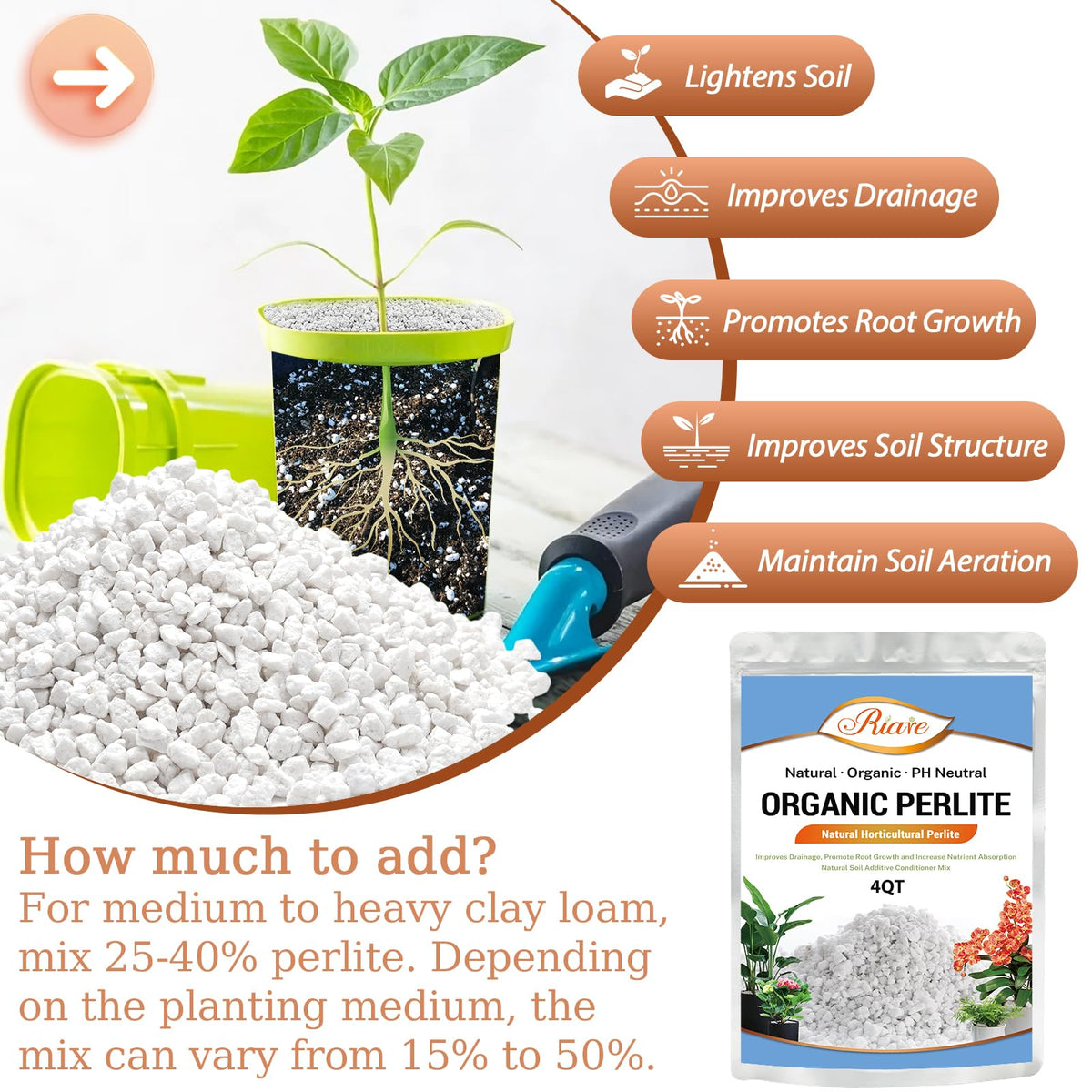 4QT Organic Horticultural Perlite Soil Amendment V879284