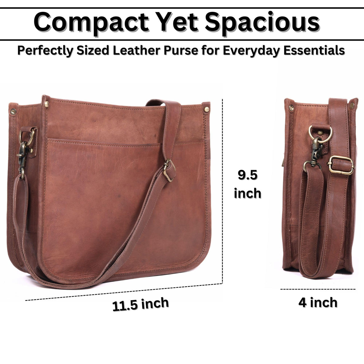 Genuine Leather Crossbody Purse E9342