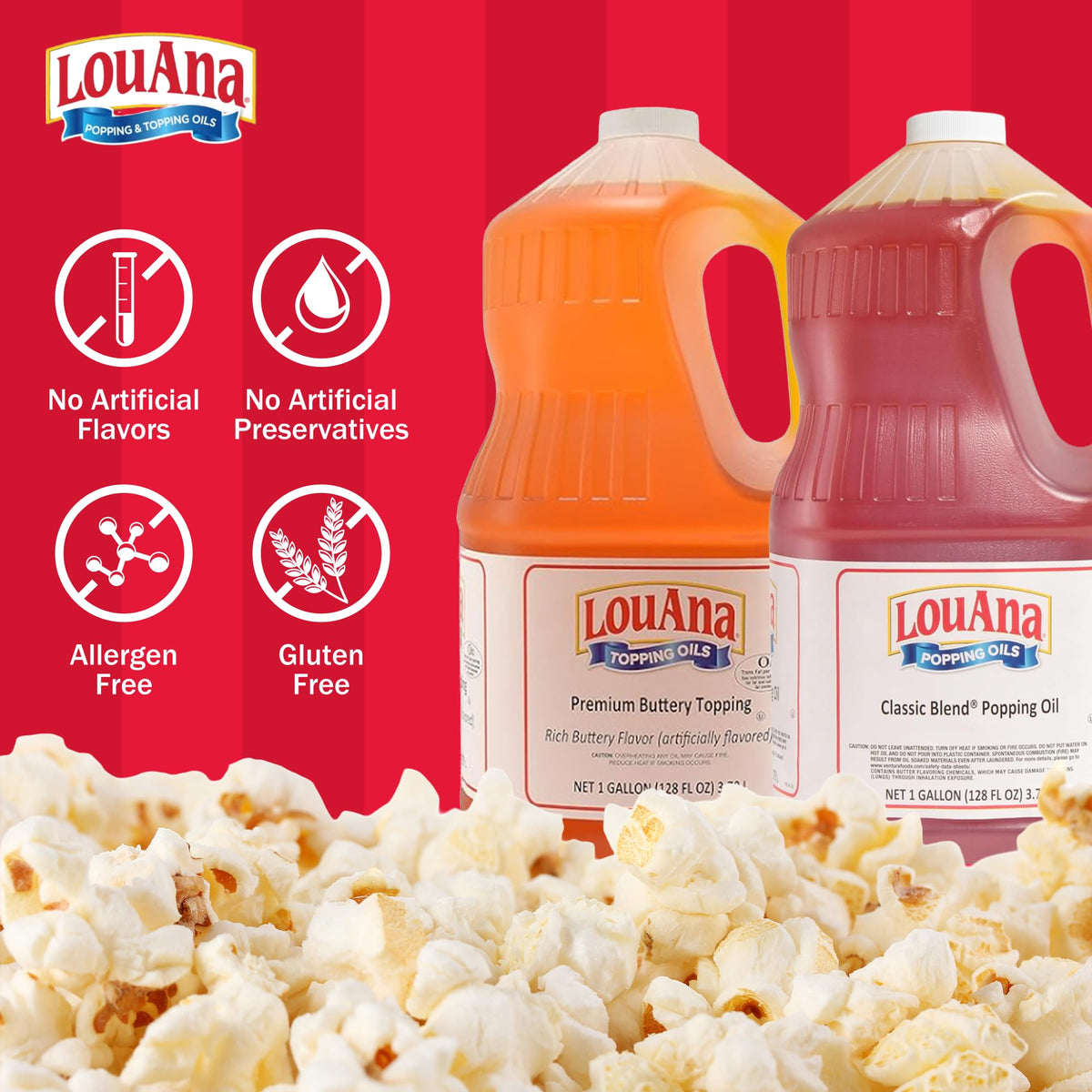 Buttery Popcorn Topping Oil 1 Gallon Jug Y414969