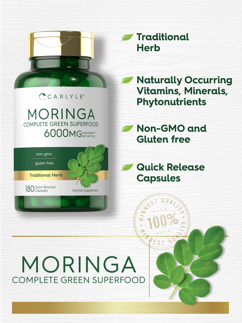Moringa Oleifera Supplement 180 Capsules R138103