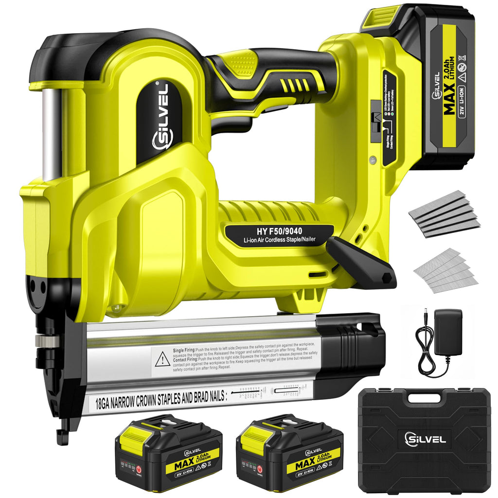 2" Cordless Brad Nailer, 2-in-1 21V Electric Brad Nailer with Battery I8177