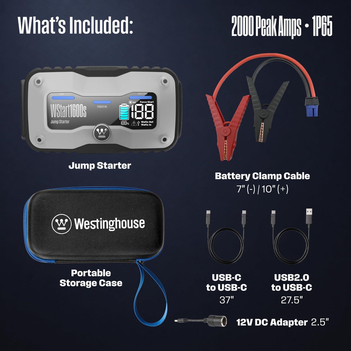 Portable Jump Starter & USB Power Bank 12V Car Battery Booster V589910