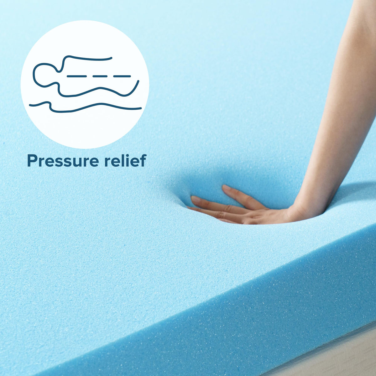 4 Inch Cooling Gel Memory Foam Mattress Topper, Twin U4490