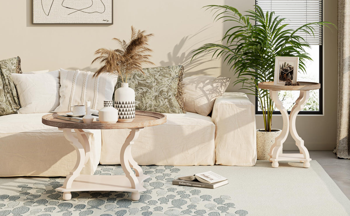 Round Wood Coffee Table Z23988