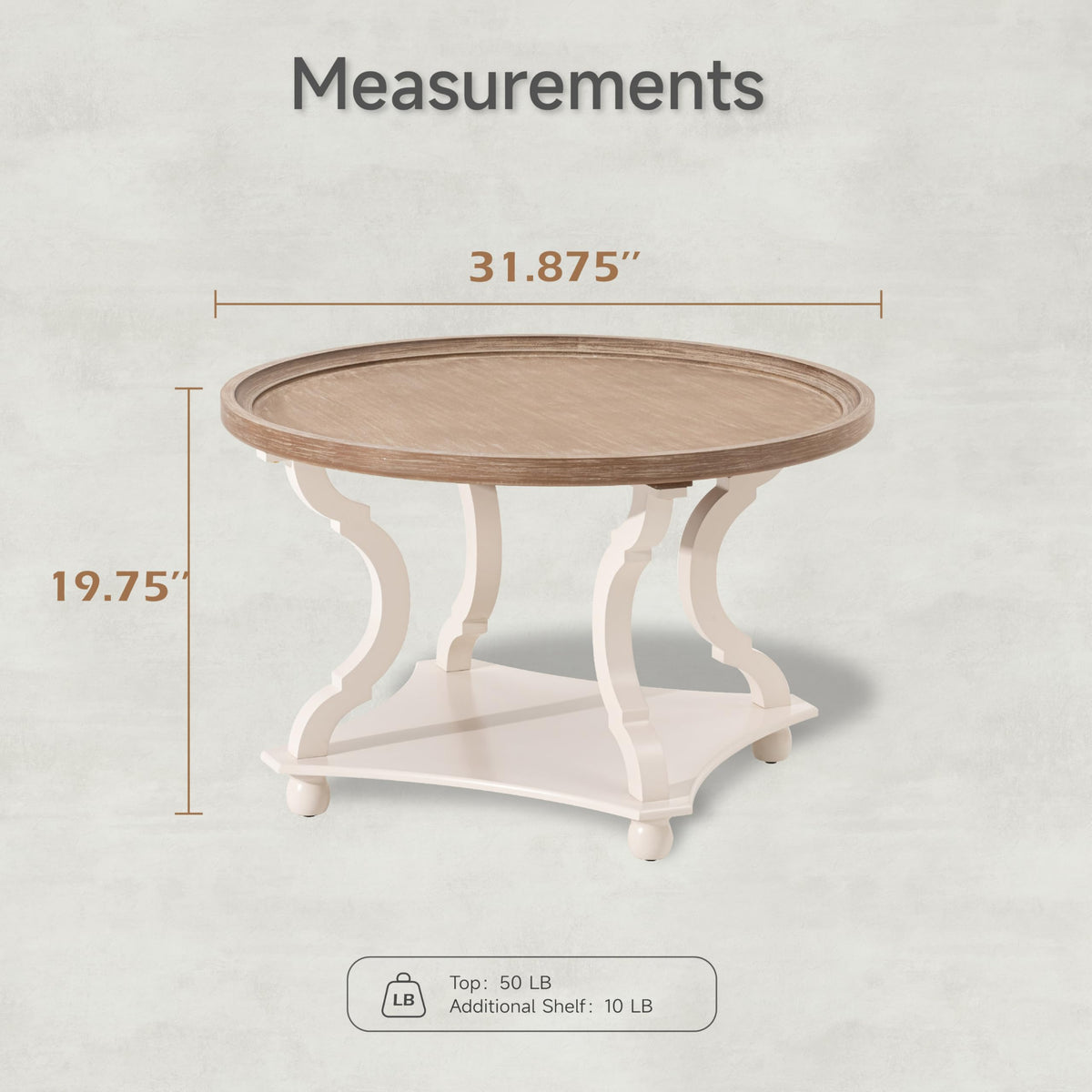 Round Wood Coffee Table Z23988