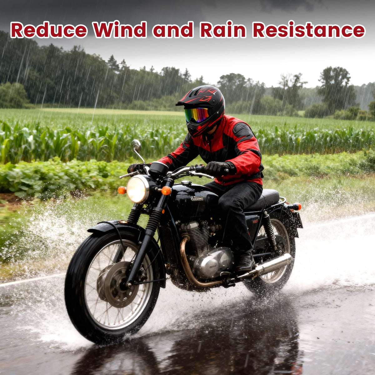 DOT Approved Red Motocross Helmet I284