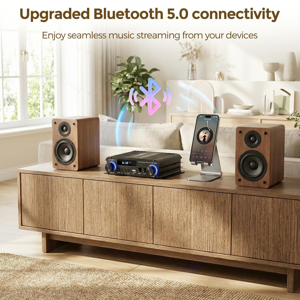 2.1 Channel Stereo Audio Amplifier Bluetooth 5.0 with Remote X100
