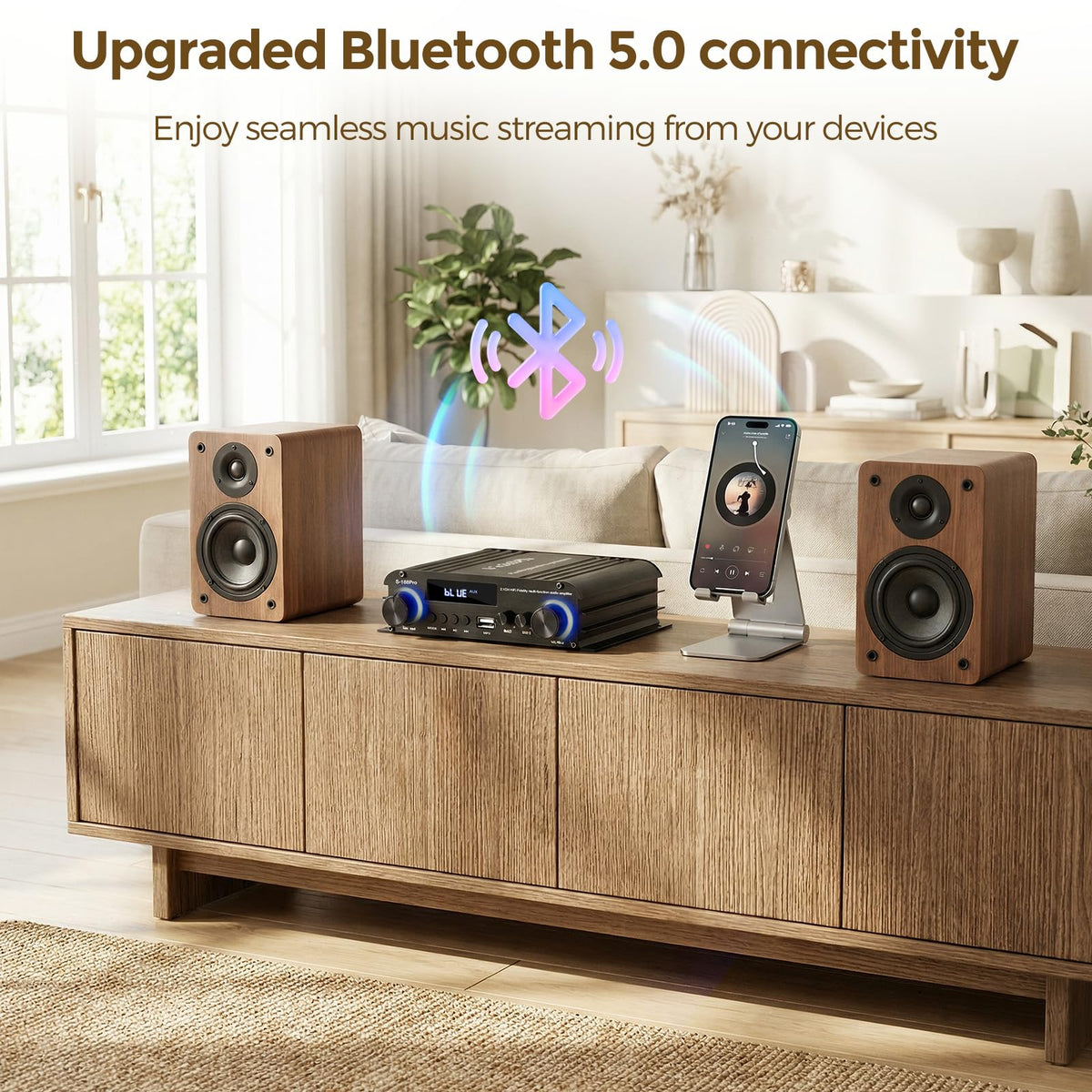 2.1 Channel Stereo Audio Amplifier Bluetooth 5.0 with Remote X100