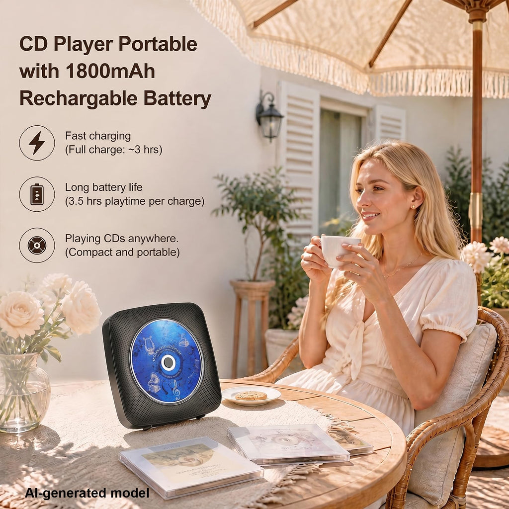 Portable Bluetooth CD Player B9947