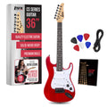 30” Electric Guitar Kit with Amp Cable, 6 Picks, Solid Wood Body, Red V172167