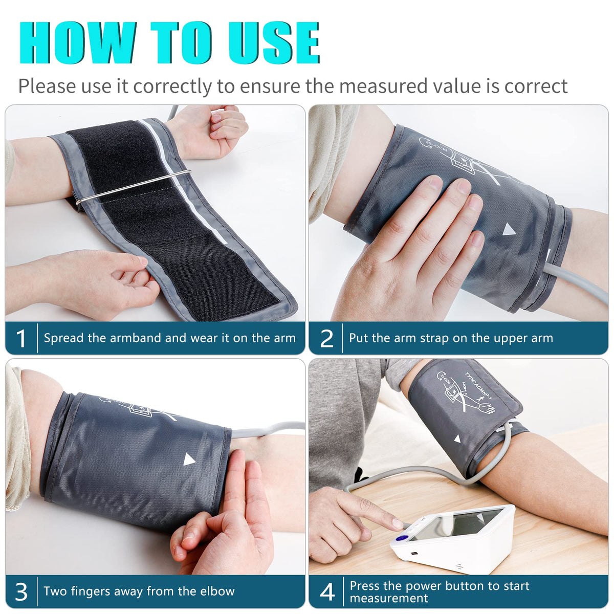 Automatic Digital Blood Pressure Monitor Upper Arm Adjustable Cuff V958