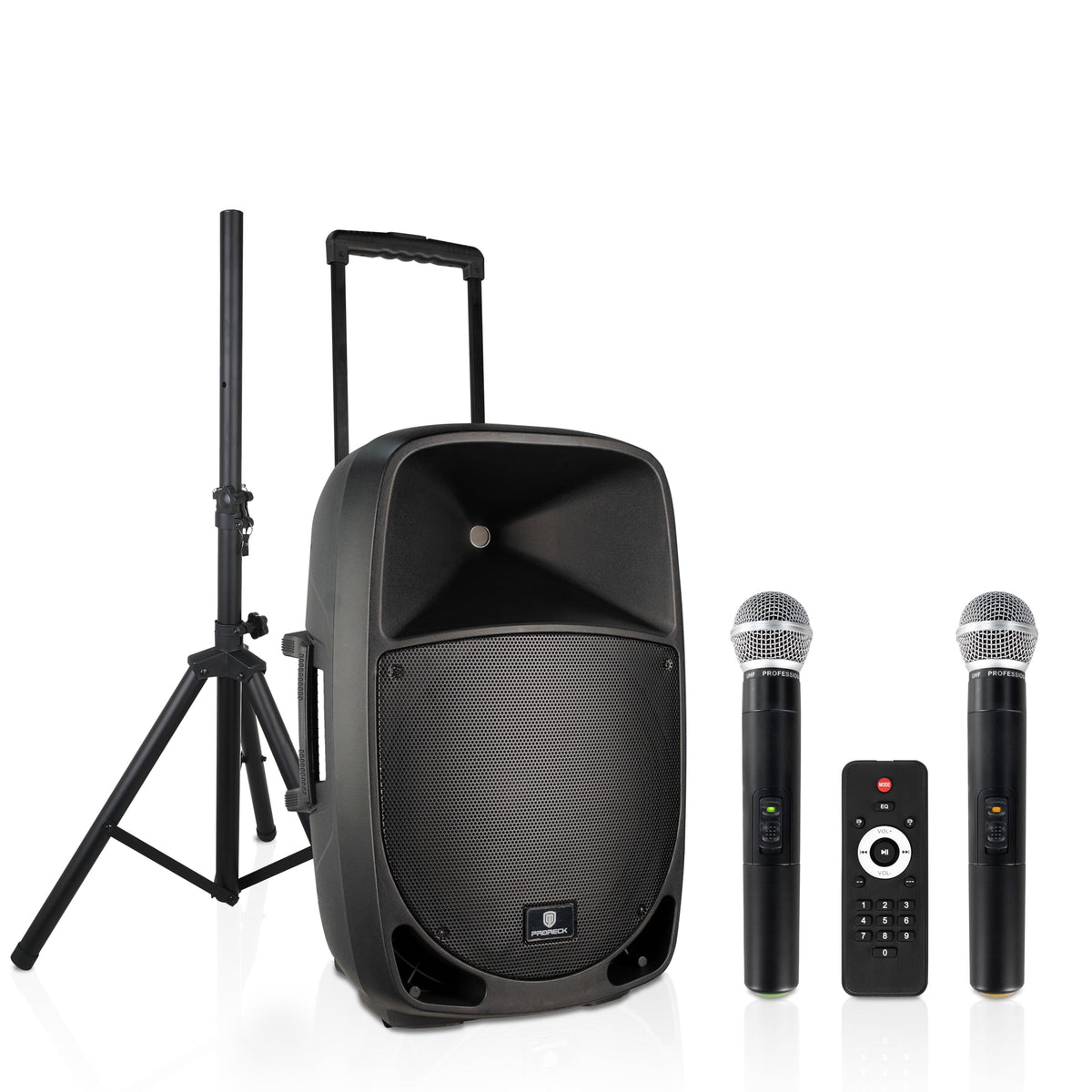 1600W 2-Way Rechargeable Powered PA Speaker System with Bluetooth U23793