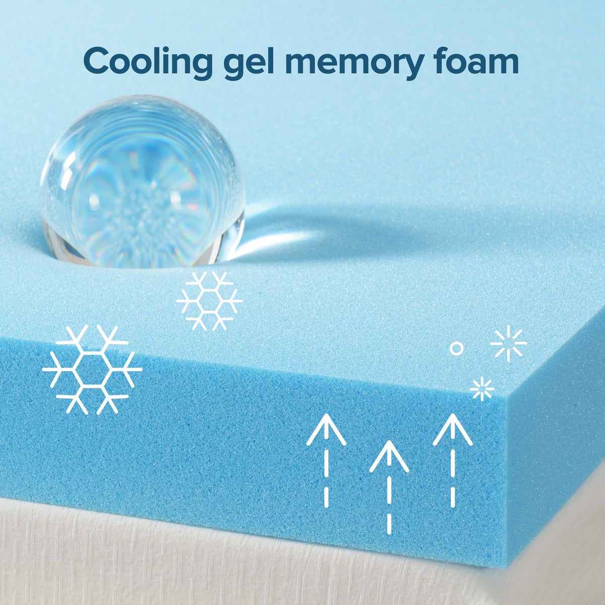 4 Inch Cooling Gel Memory Foam Mattress Topper, Twin U4490