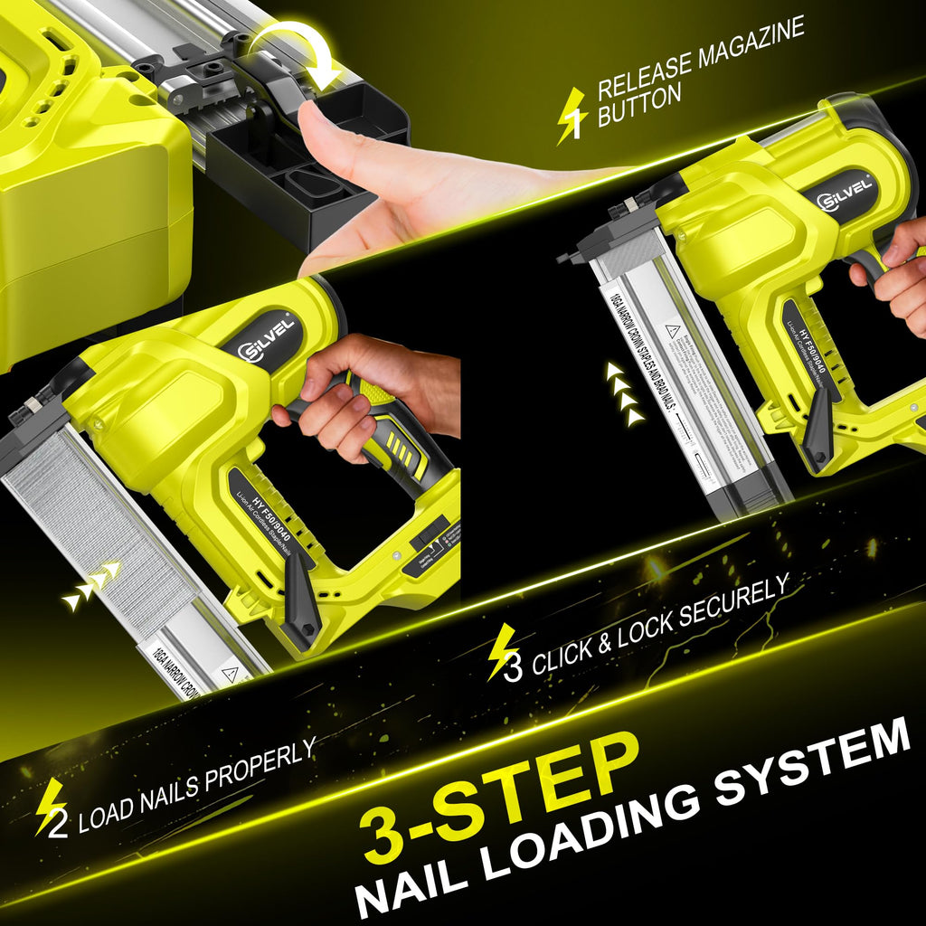 2" Cordless Brad Nailer, 2-in-1 21V Electric Brad Nailer with Battery I8177